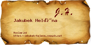 Jakubek Heléna névjegykártya